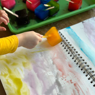Frozen Paint Sticks: The Easiest Outdoor Toddler Activity for Summer Fun