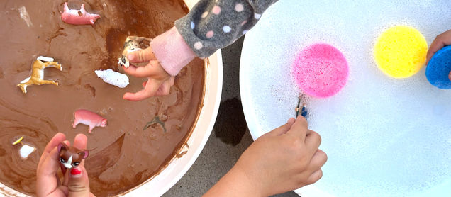 Muddy Oobleck Sensory Bin