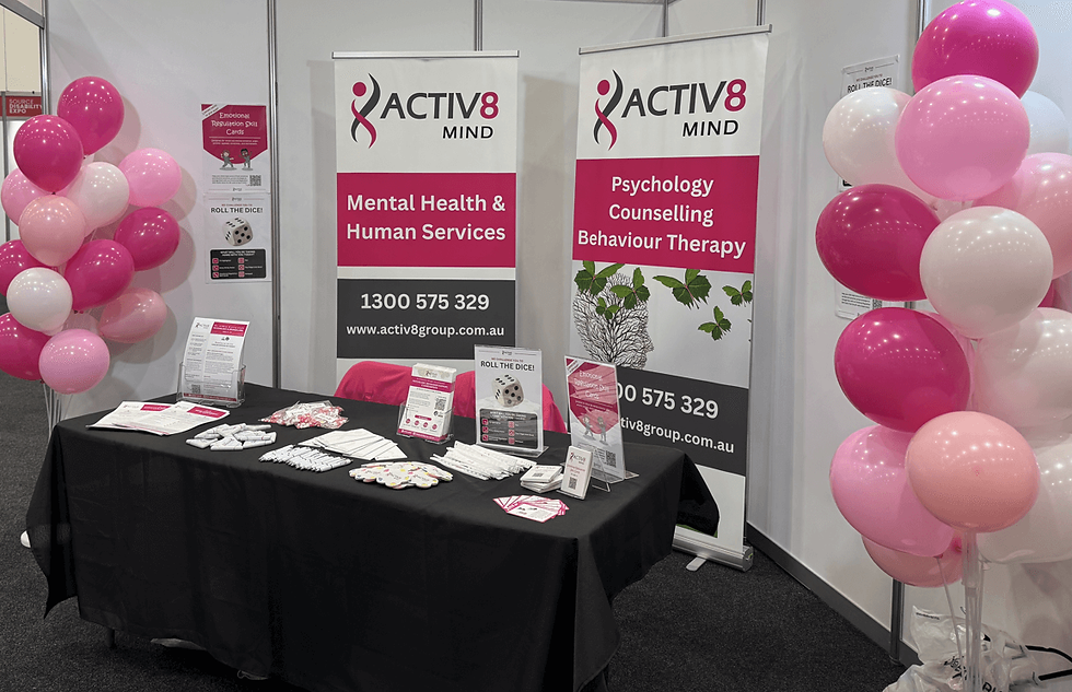 Activ8 Mind booth Source Disability Expo Adelaide
