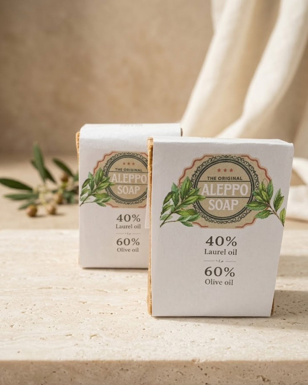 Dúo Jabón de Alepo 40%