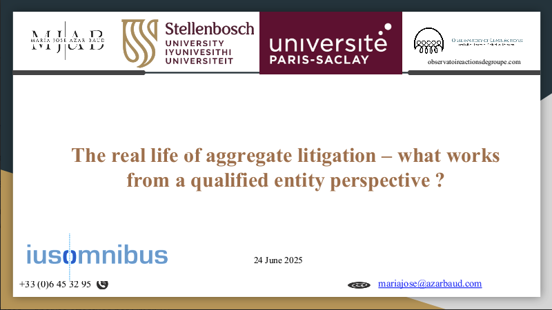 The real life of aggregate litigation