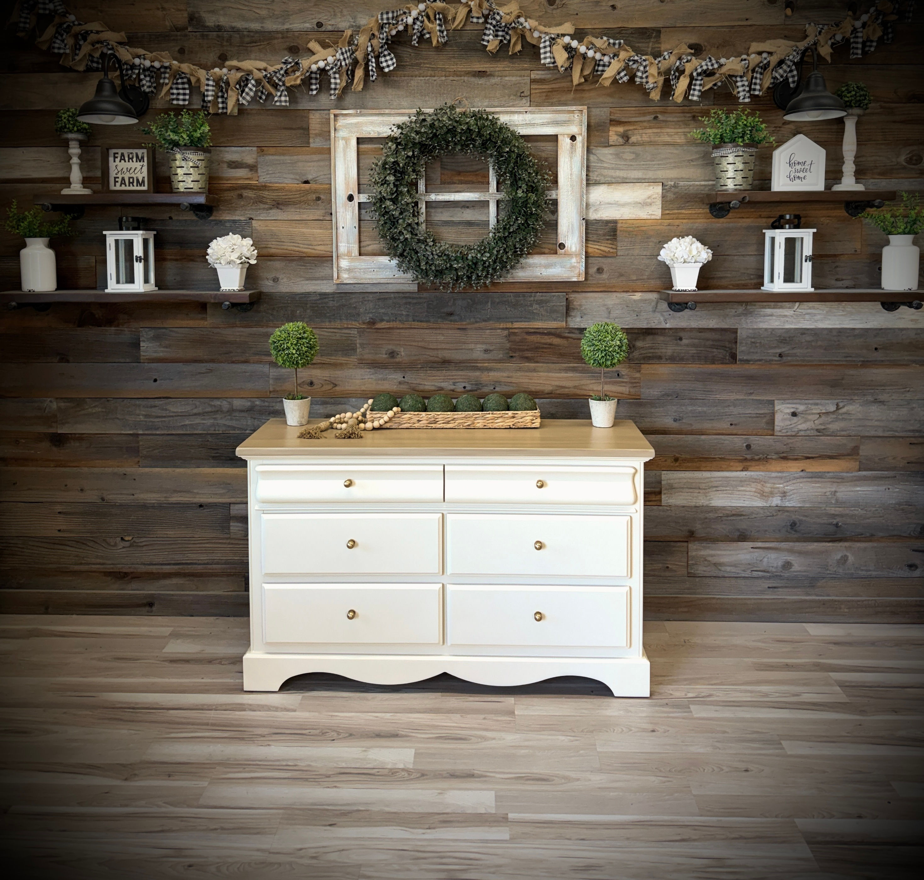 Solid Wood 6 Drawer Dresser