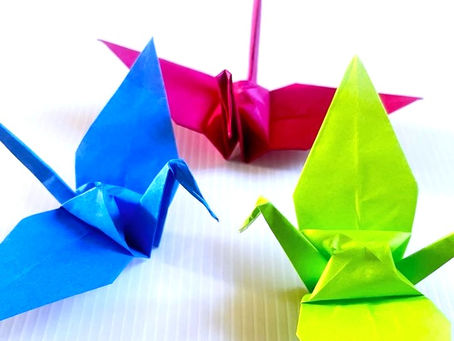 Most common Origami design CRANE "Ori-zuru".