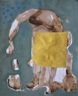 24 From my Memory acrylic, tempera and gold leaf on paper, 24 pieces 17 x 14 Inch each, 2017