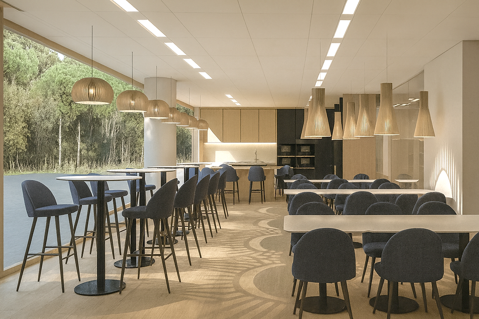 espace bureau, cafeteria, accueil, espaces professionnels Luxembourg