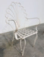 Thumbnail: Rare Exquisite Set of Six French Peacock Garden Patio Chairs, 1950s