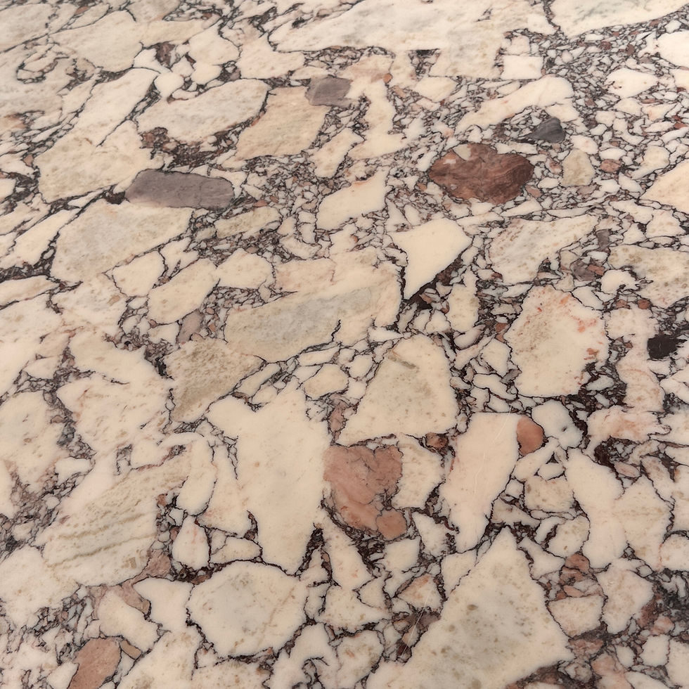 Thumbnail: Violetta Calacatta Marble Coffee Table on Chrome Base, 1970s