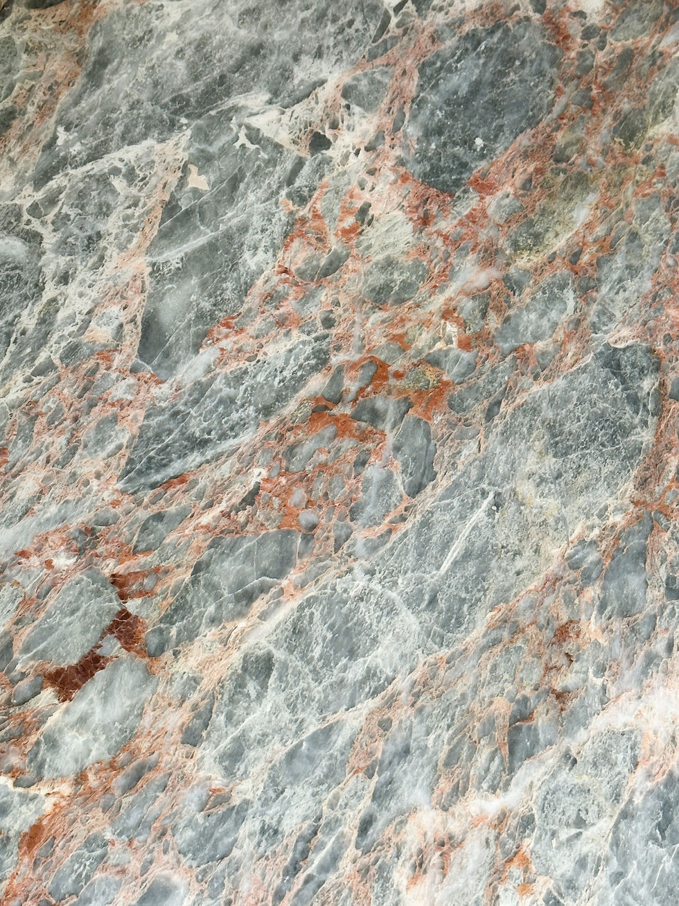 Thumbnail: Oval Vintage Fior di Pesco Marble Coffee Table. Italy, 1980s.