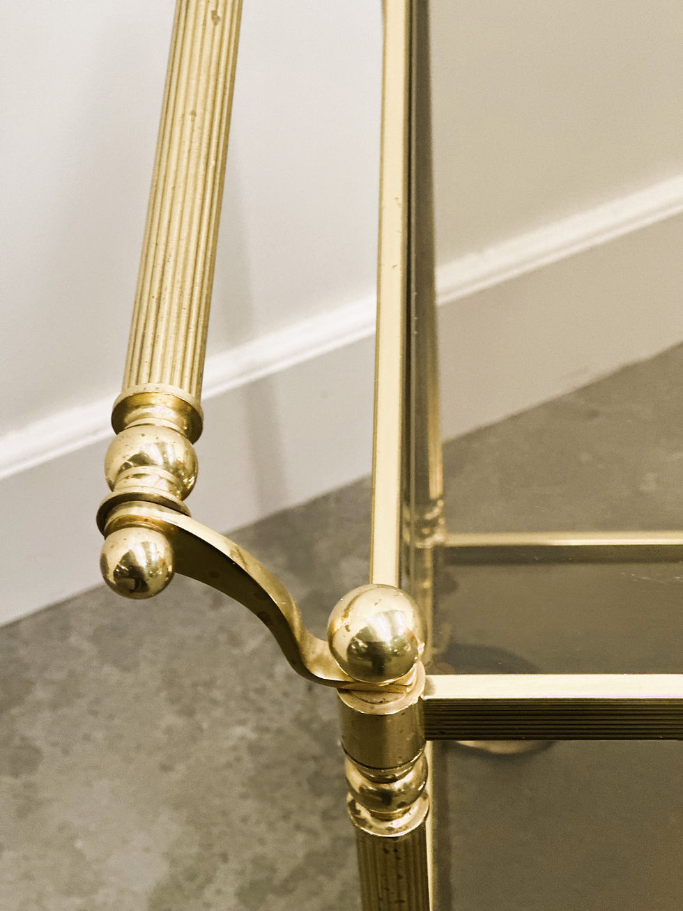 Thumbnail: Vintage Brass Drinks Trolley or Bar Cart, 1960s France.