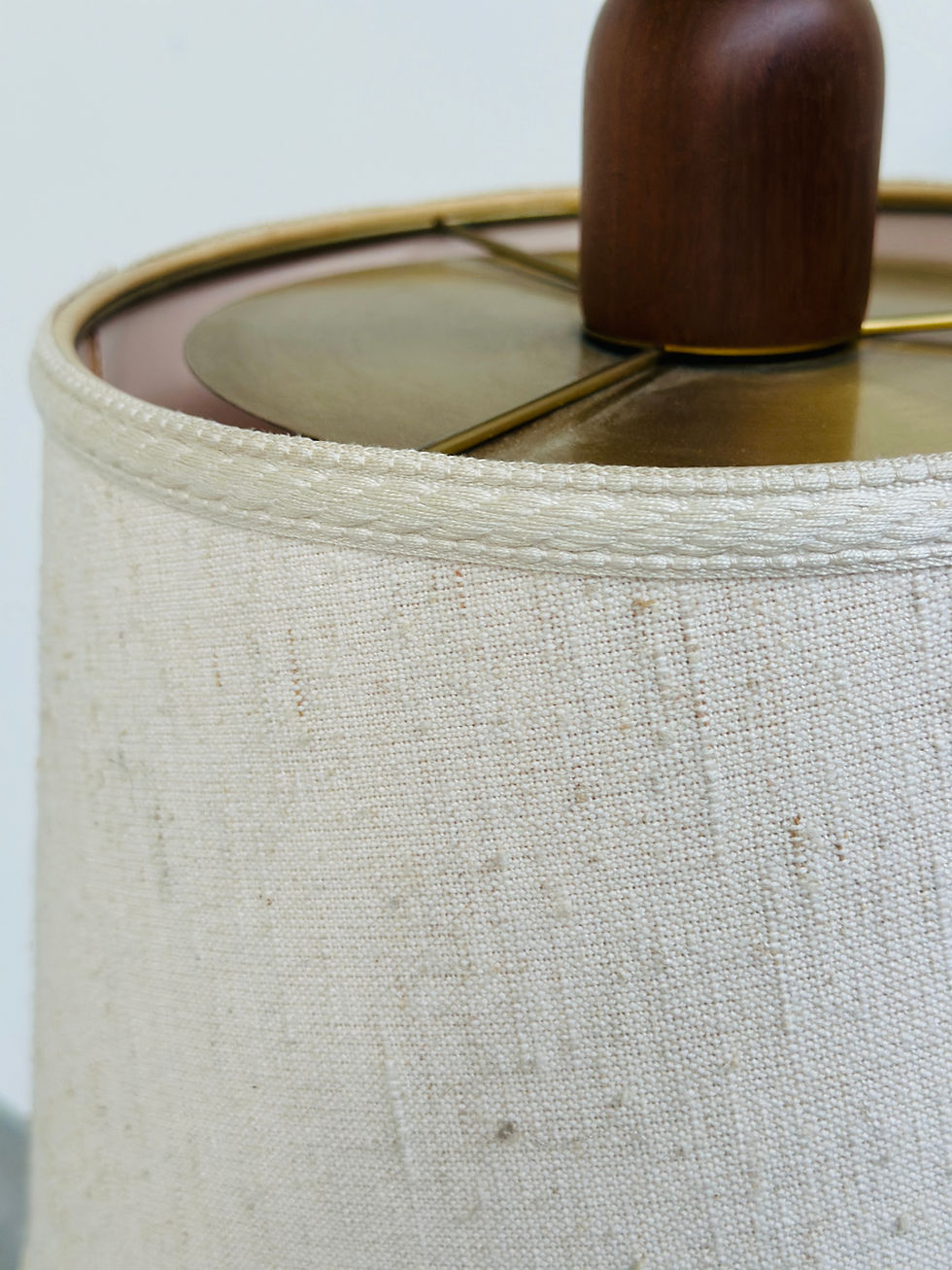 Thumbnail: Mid-Century Modern Adjustable Teak Arc Floor Lamp with Fabric Shade, 1960s