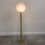 Thumbnail: Large 1970s Italian Brass Floor Lamp with Swirled Murano Glass Globe — Sculptura