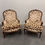 Thumbnail: Pair of Louis XV Style Armchairs in Giraffe Velvet Upholstery, France, 1950s