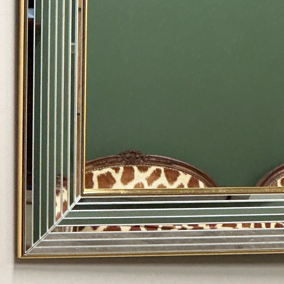 Thumbnail: DeKnudt 1980s “Disco” Mirror with Layered Bevelled Frame & GiltTrim
