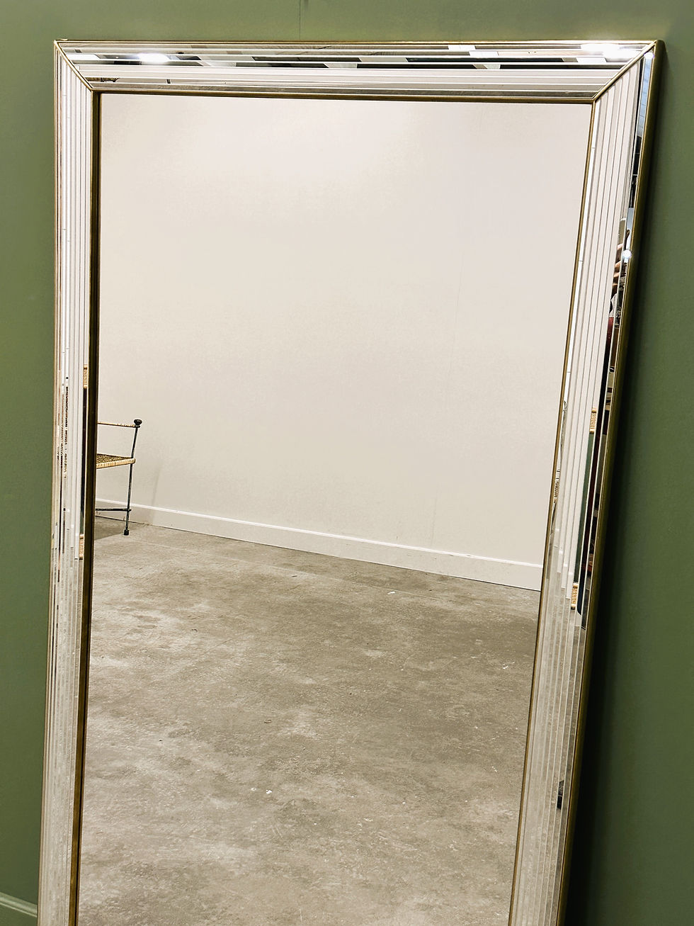 Thumbnail: Vintage XL mirror by the Belgian producer Deknudt from the 1980s.