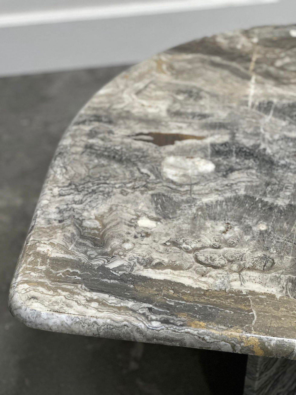 Thumbnail: Vintage Gray And White Marble Coffee Table, France 1980s