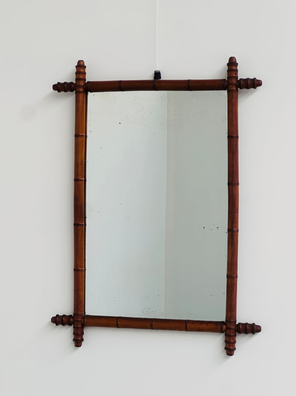 Thumbnail: Antique Faux Bamboo Mirror, France, Late 19th Century