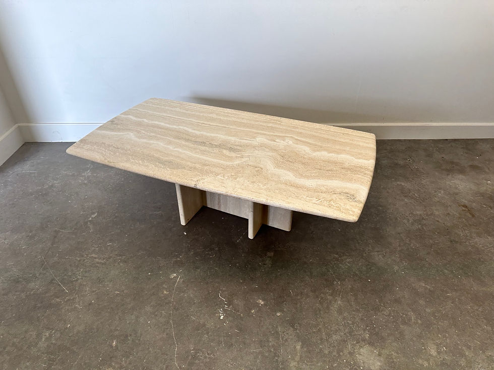 Thumbnail: Vintage Travertine marble Coffee Table, France 1980s.