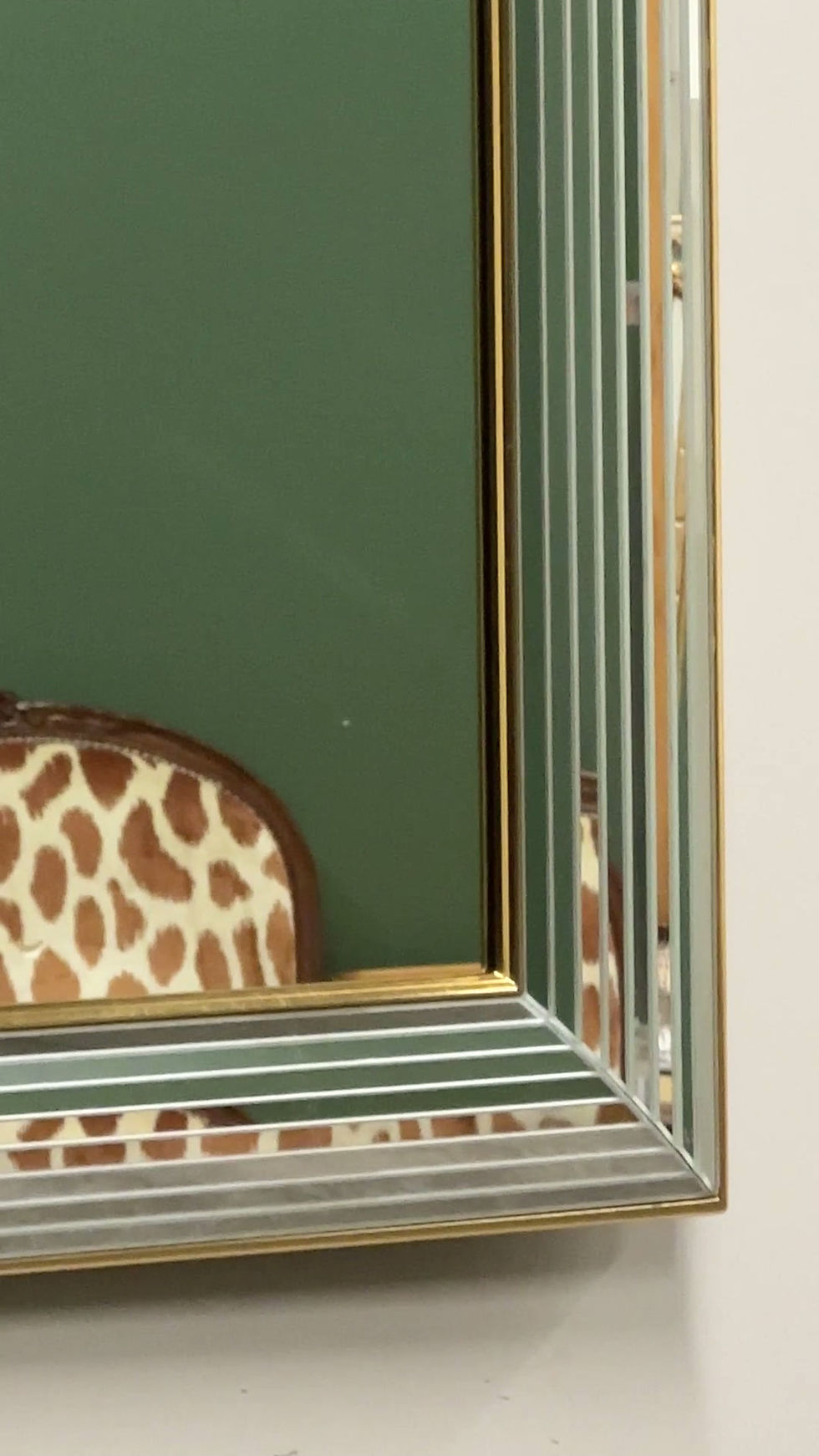 Thumbnail: DeKnudt 1980s “Disco” Mirror with Layered Bevelled Frame & GiltTrim