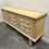 Thumbnail: Vintage Sanded Oak Sideboard with Scalloped Compass Feet, 1960s.