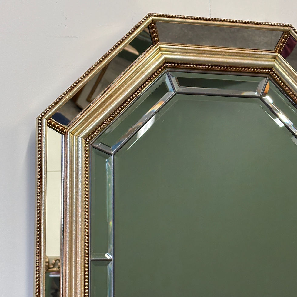 Thumbnail: Octagonal Bevelled Neoclassical Mirror by De Knudt, Belgium, 1980s