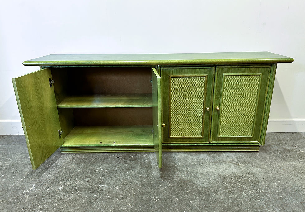 Thumbnail: Vintage Green Rattan Sideboard by Georgetti, Italy, 1980s.