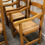 Thumbnail: Set of 5 Large French Oak Dining Armchairs with Rush Seats, 1970s