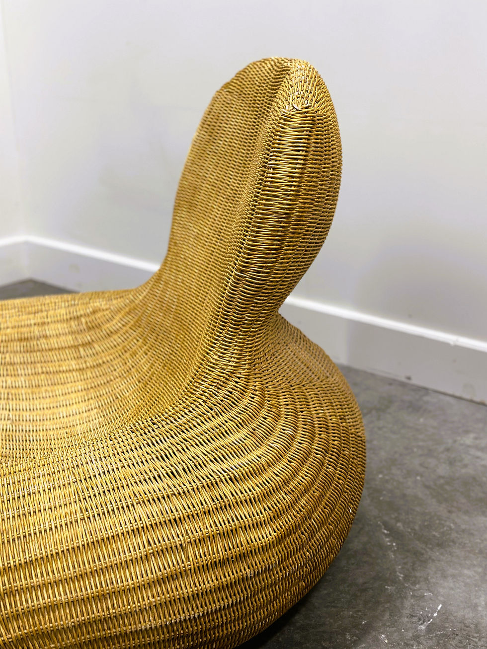 Thumbnail: Vintage Storvik Rattan Cane Wicker Lounge Chair by Carl Öjerstam for Ikea