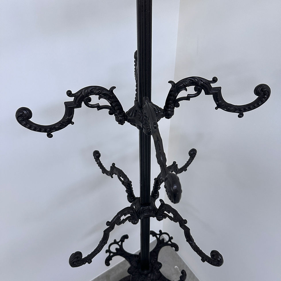 Thumbnail: Large Ornate Cast Iron Hall Tree Coat Stand with 12 Hooks