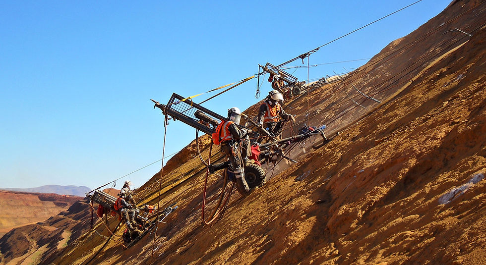 geovert wagon drilling at west angelas mine highwall stabilisation