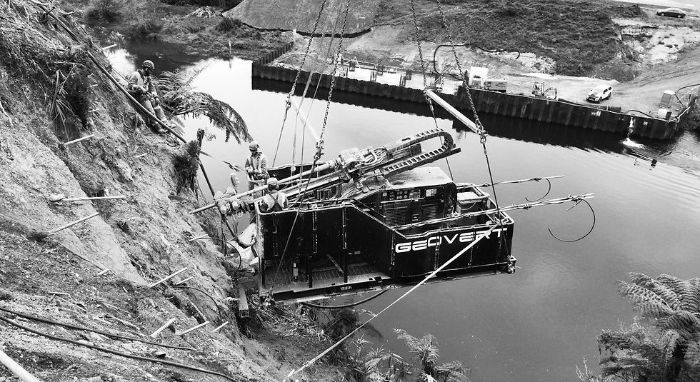 geovert crane-suspended drill platform