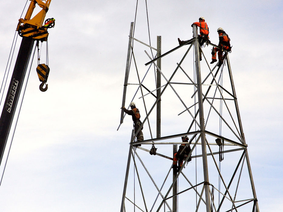 lattice transmission tower construction nz