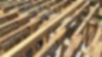 Grinzi prefabricate posi-strut care alcătuiesc planseul unei case prefabricate pe structură timberframe