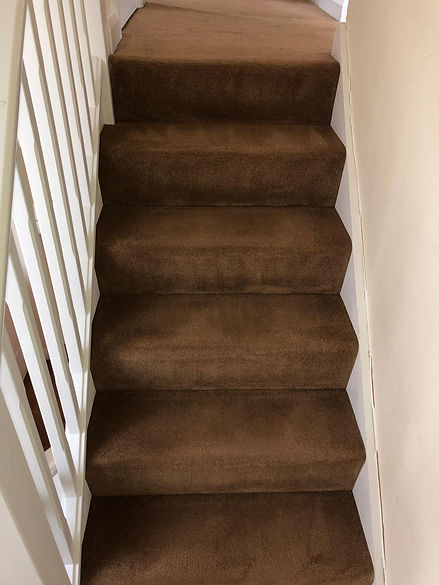 Cleaned Carpets on Staircase