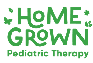 Green logo that says Home Grown Pediatric Therapy