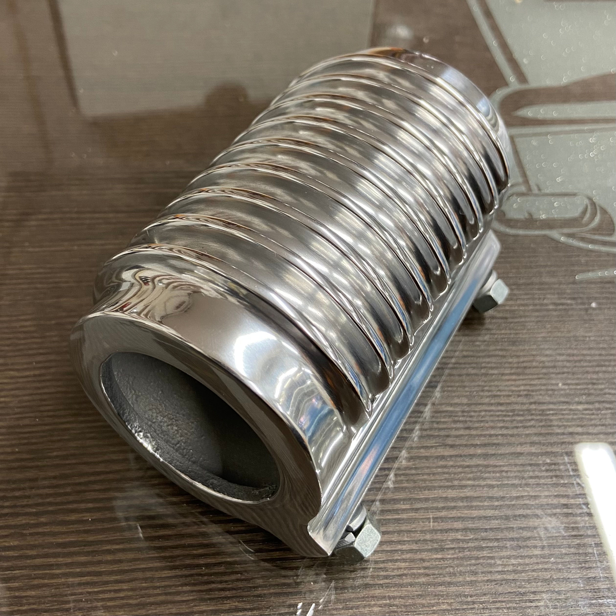 OTB Gear 6831 Finned Aluminum Coil Mount, Polished