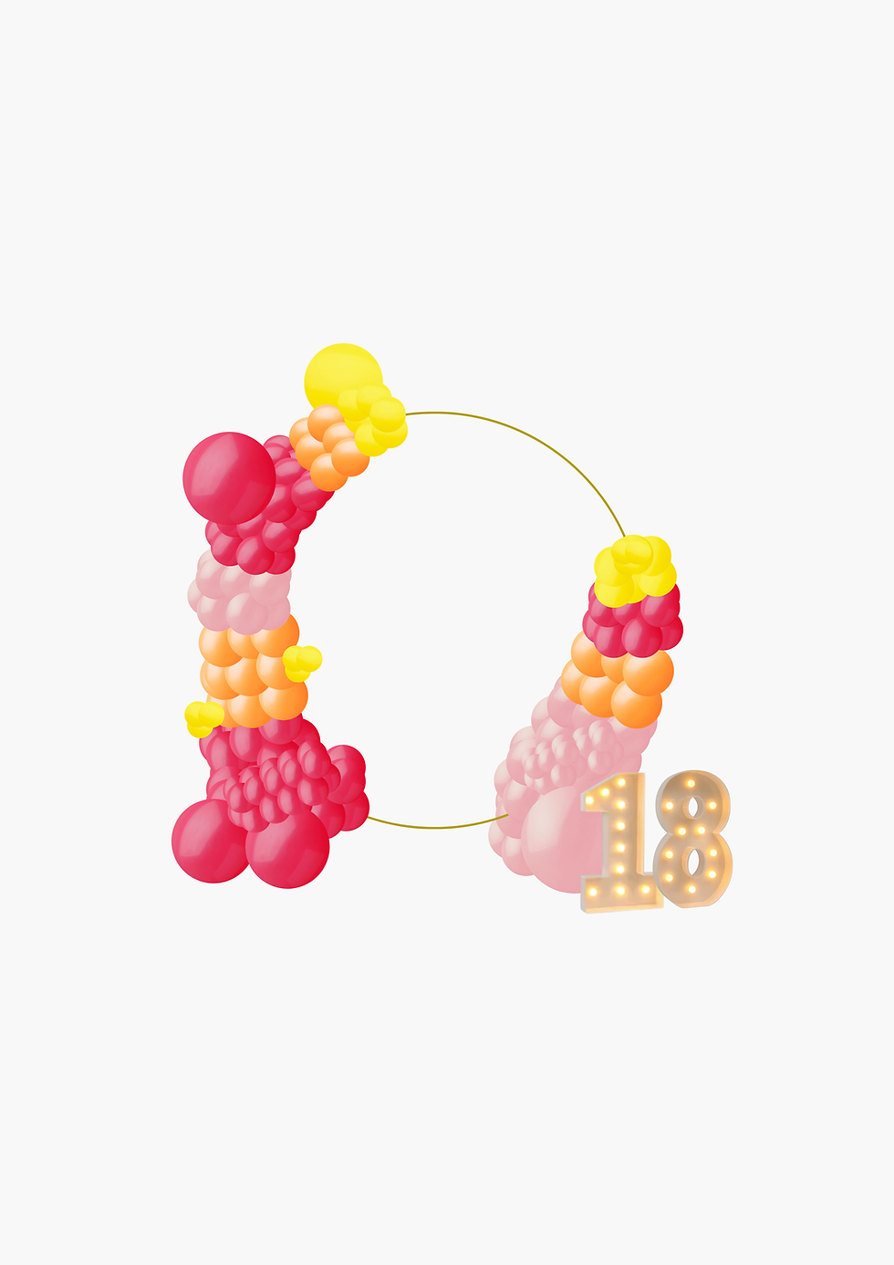 Maquette/mockup Arche de ballons rond