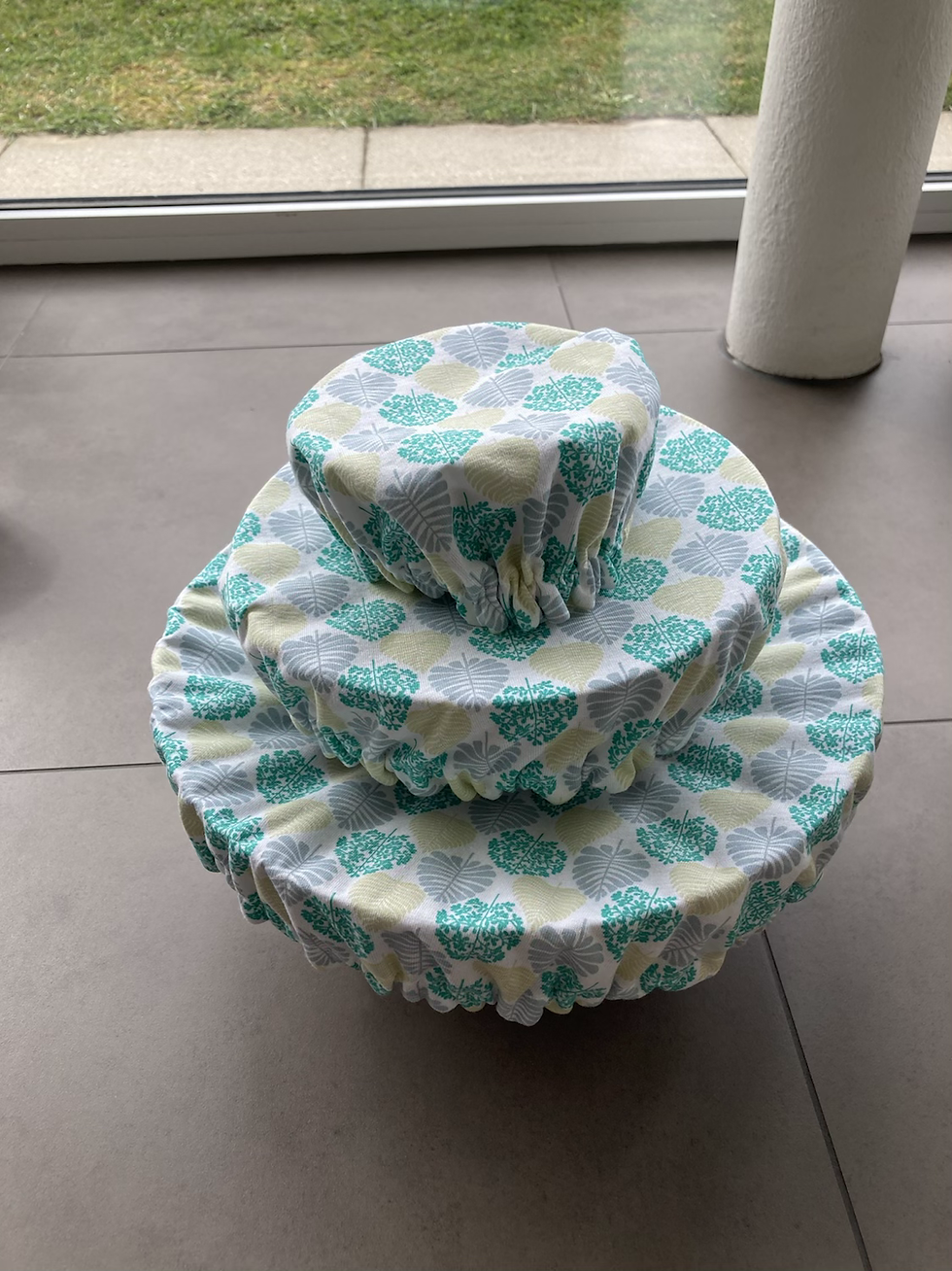 Miniature : Charlotte en tissu ronde pour la cuisine - Feuilles - Taille L