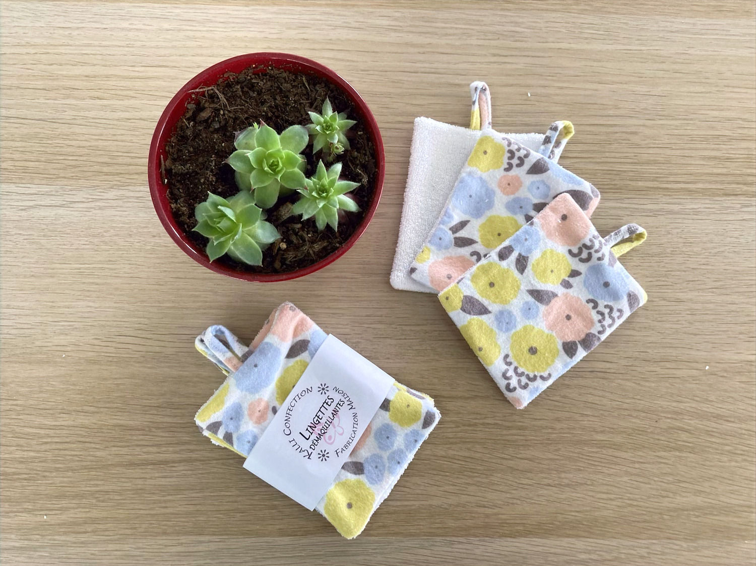 Pack de 5 lingettes démaquillantes - fleurs