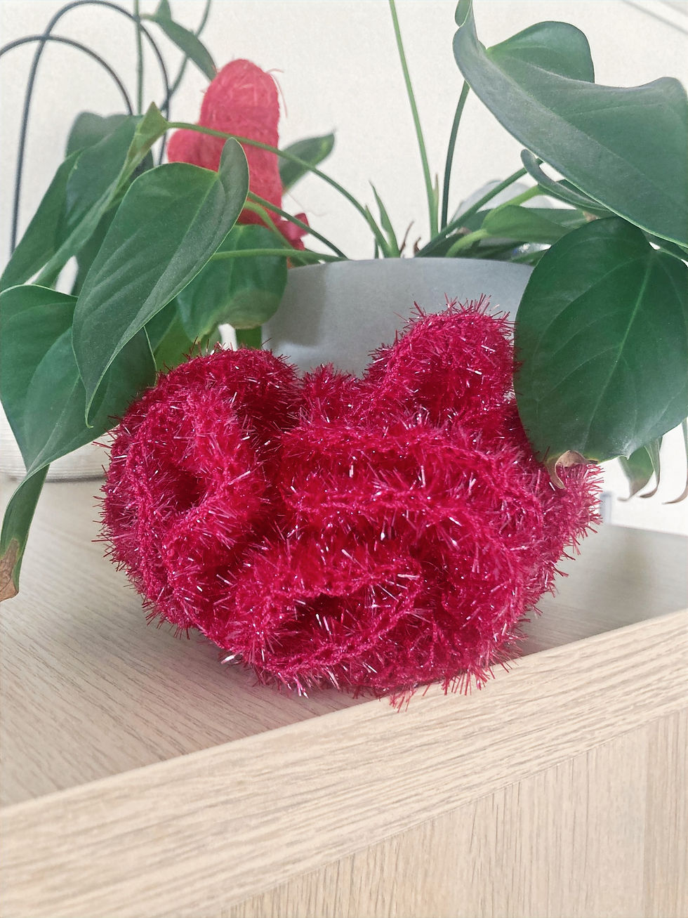 Miniature : Fleur de douche 100% Polyester - Rouge vif