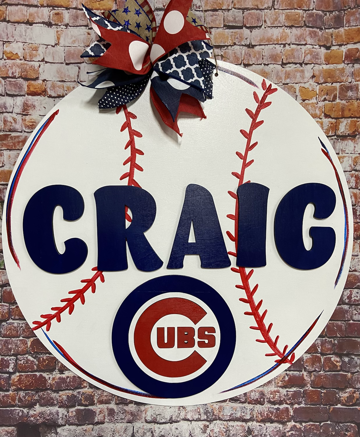 Baseball Name Doorhanger Sign