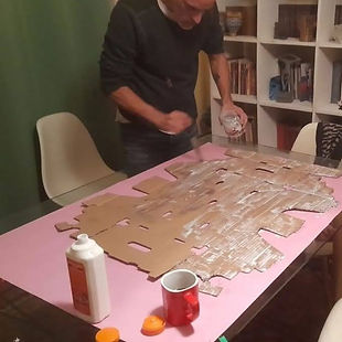 preparing thefound matrix at my studio