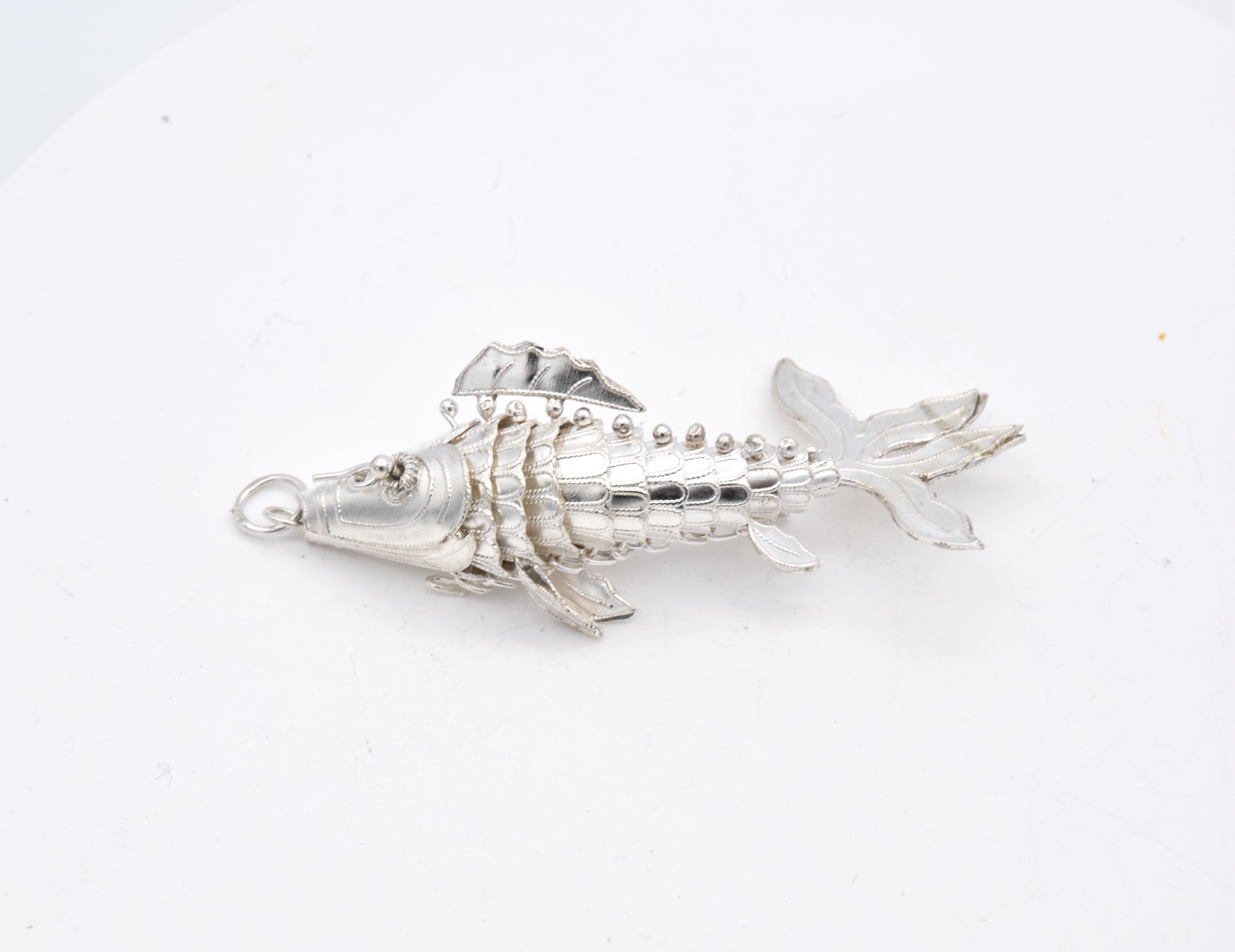 Carp pendant  silver - 鲤鱼吊坠 银色
