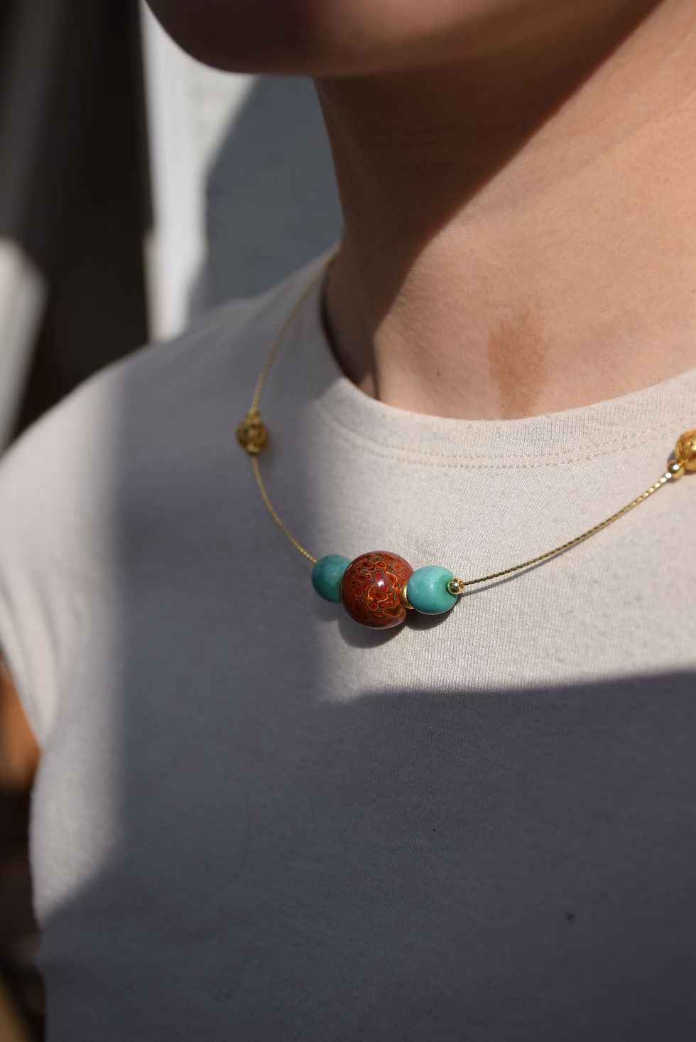 Thumbnail: Lacquered bead necklace