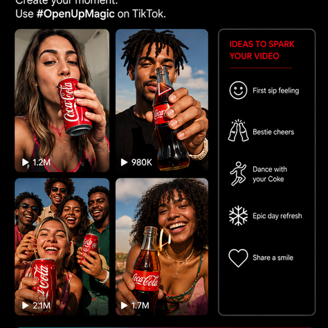 TikTok screenshot of a viral Coca-Cola challenge