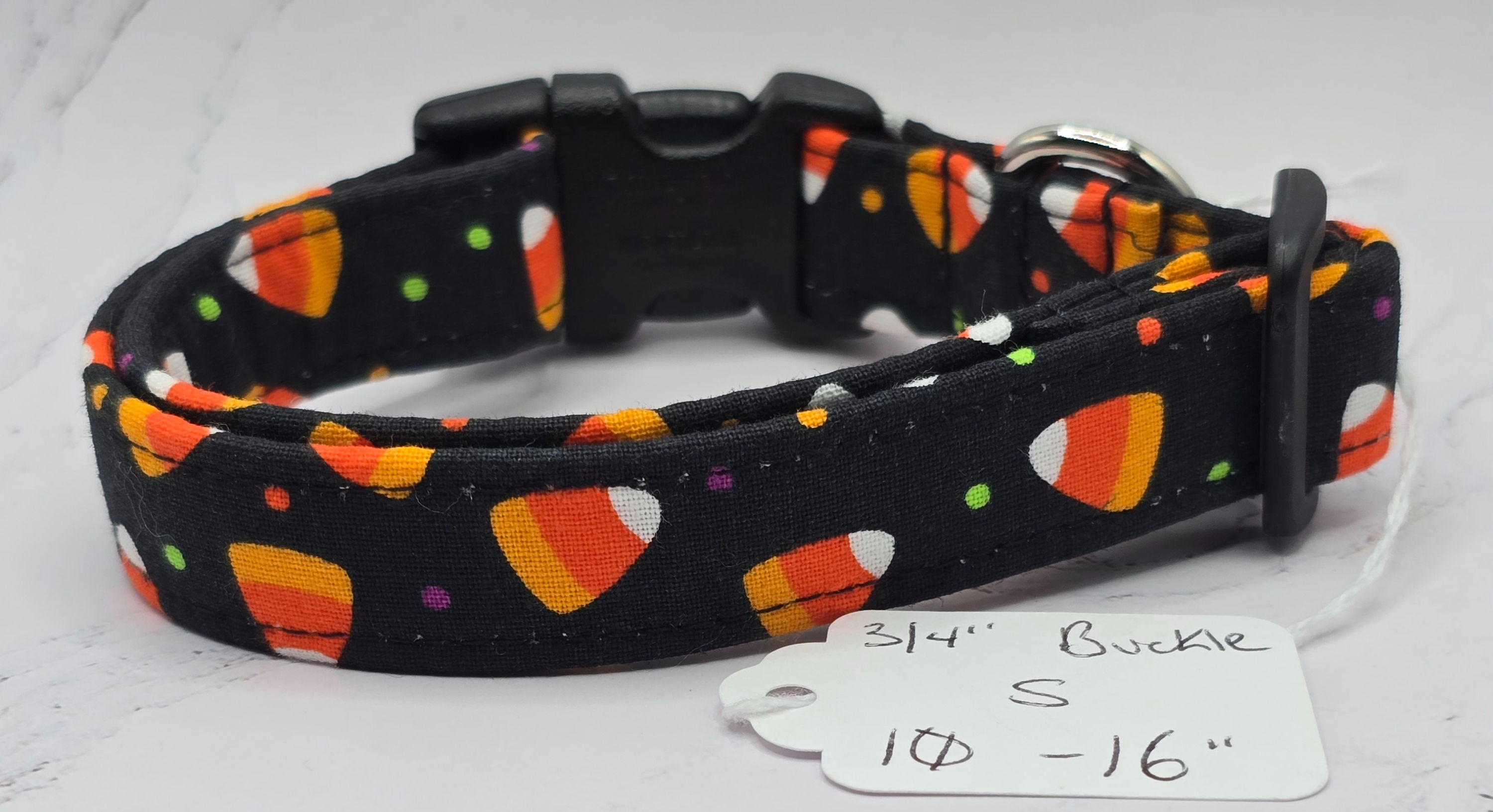 3/4" S Plastic Buckle 10-16" Candy Corn