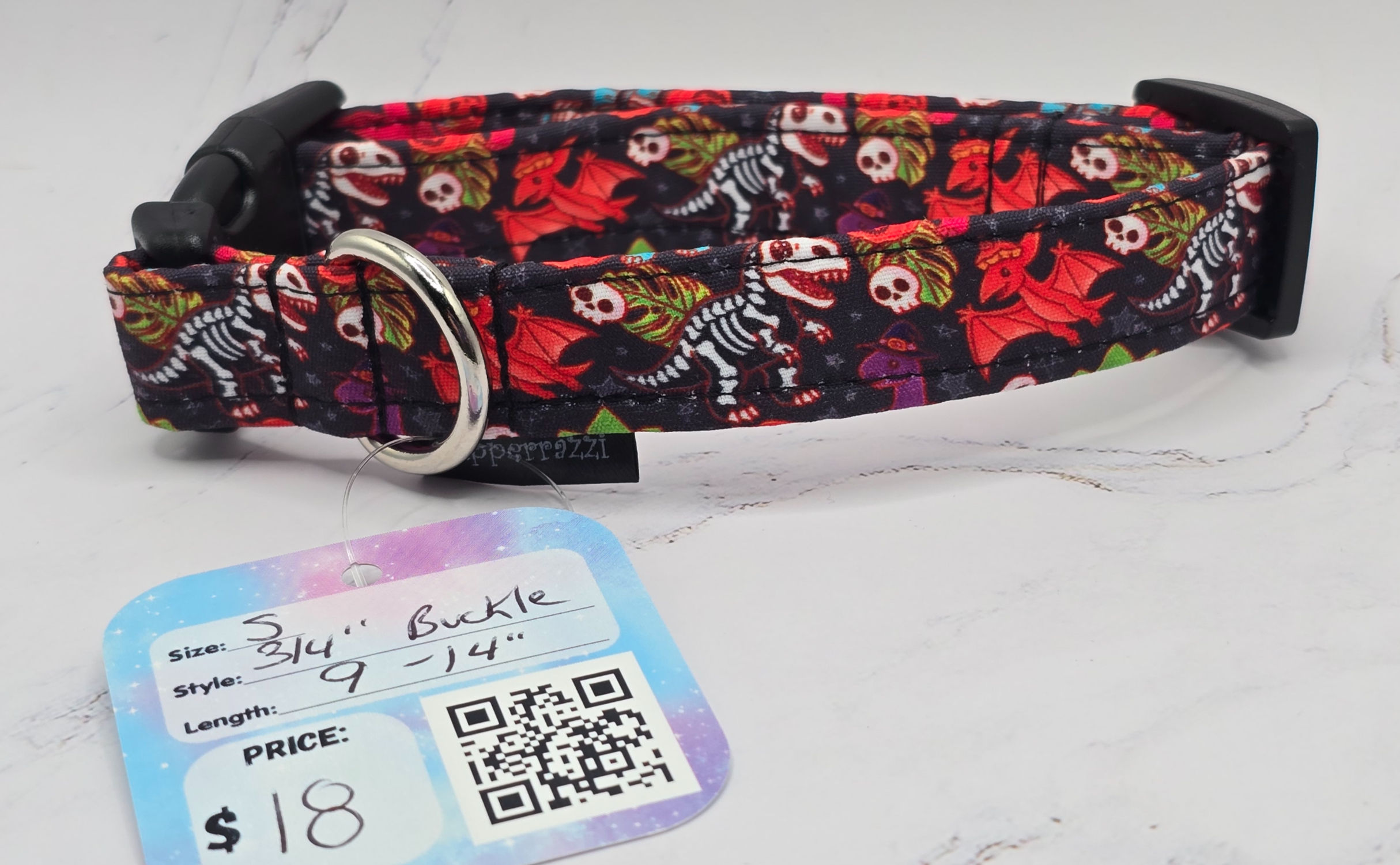 3/4" S Plastic Buckle 9-14" Dinos