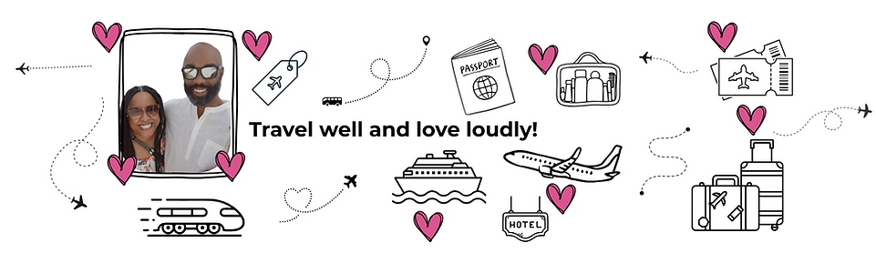 Travel well and love loudly - website banner.