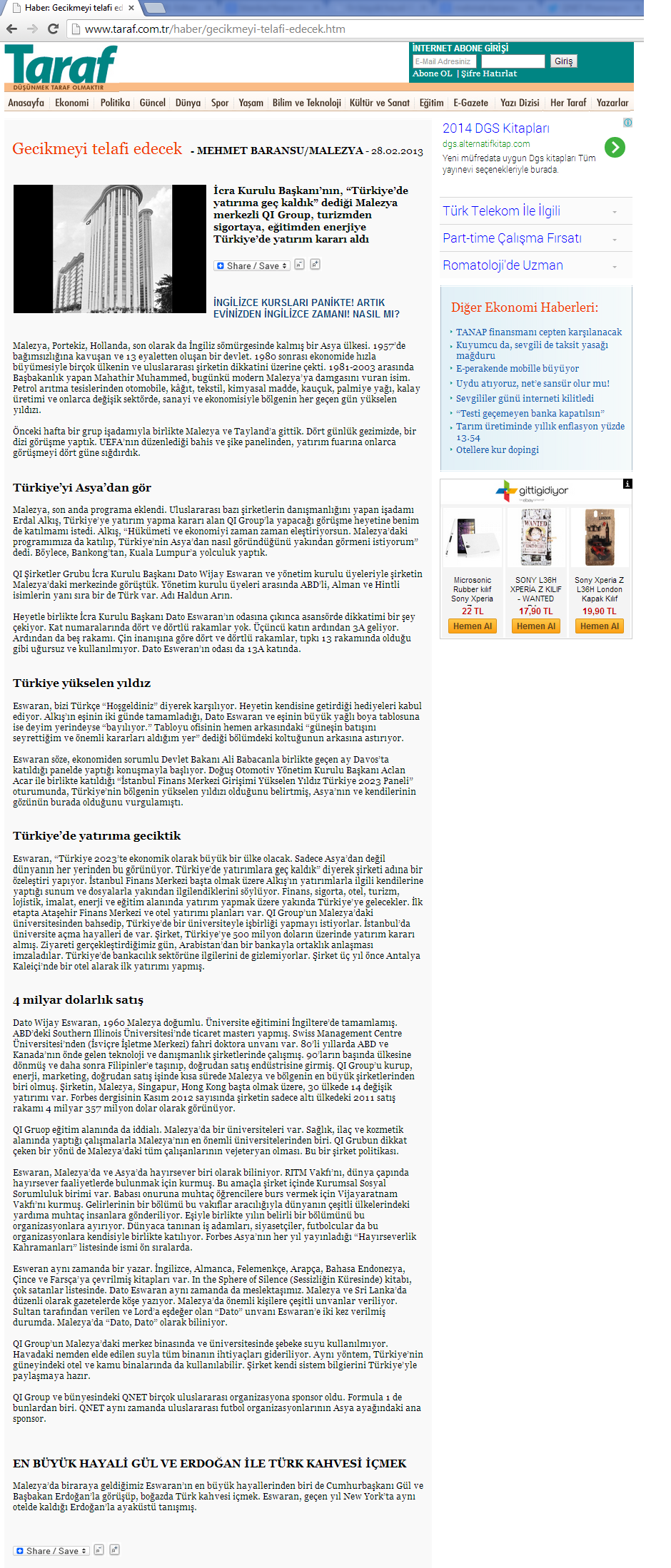 Taraf Gazetesi Haber