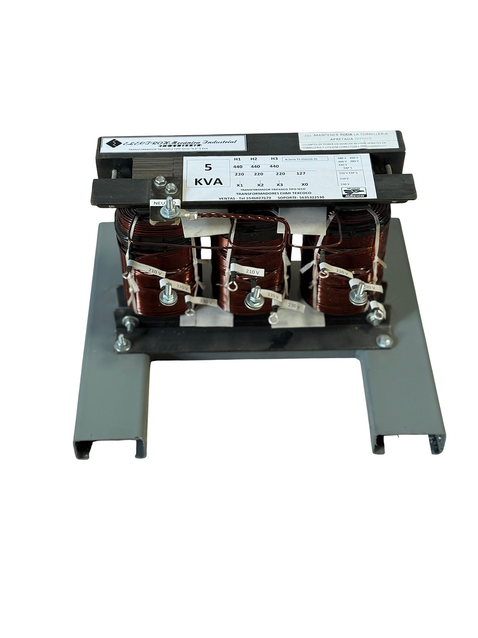 Miniatura: Transformador Trifásico Tipo Seco 5 KVA 220/440 