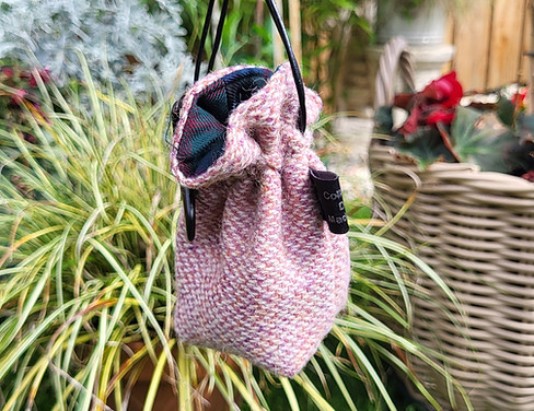 Pink Barley Twist Harris Tweed Fuschia Glen Treat Bags